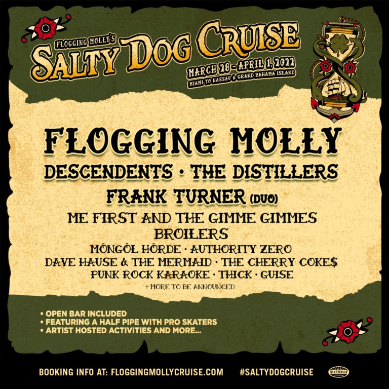 Flogging Molly’s Salty Dog Cruise hisst 2022 wieder die Segel