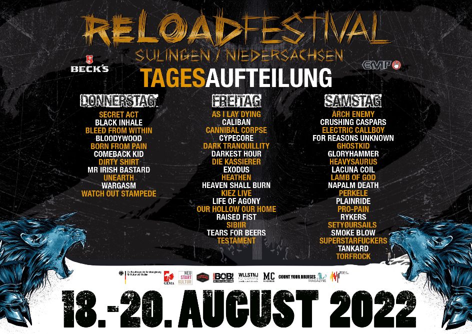 Reload Festival 2022_Tagesaufteilung News